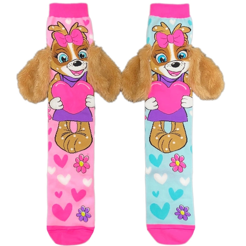 Cute Puppy Dog Socks with Hearts